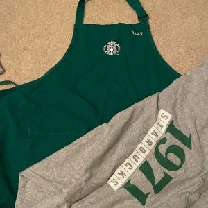 Authentic Starbucks Halloween costume shirt & apron
